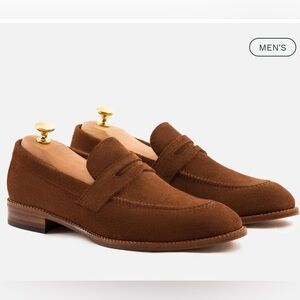 Wolf & Shepherd Men's Brown Suede Loafers size 8.5